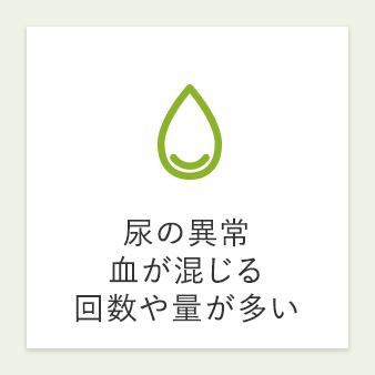 尿の異常 血が混じる 回数や量が多い